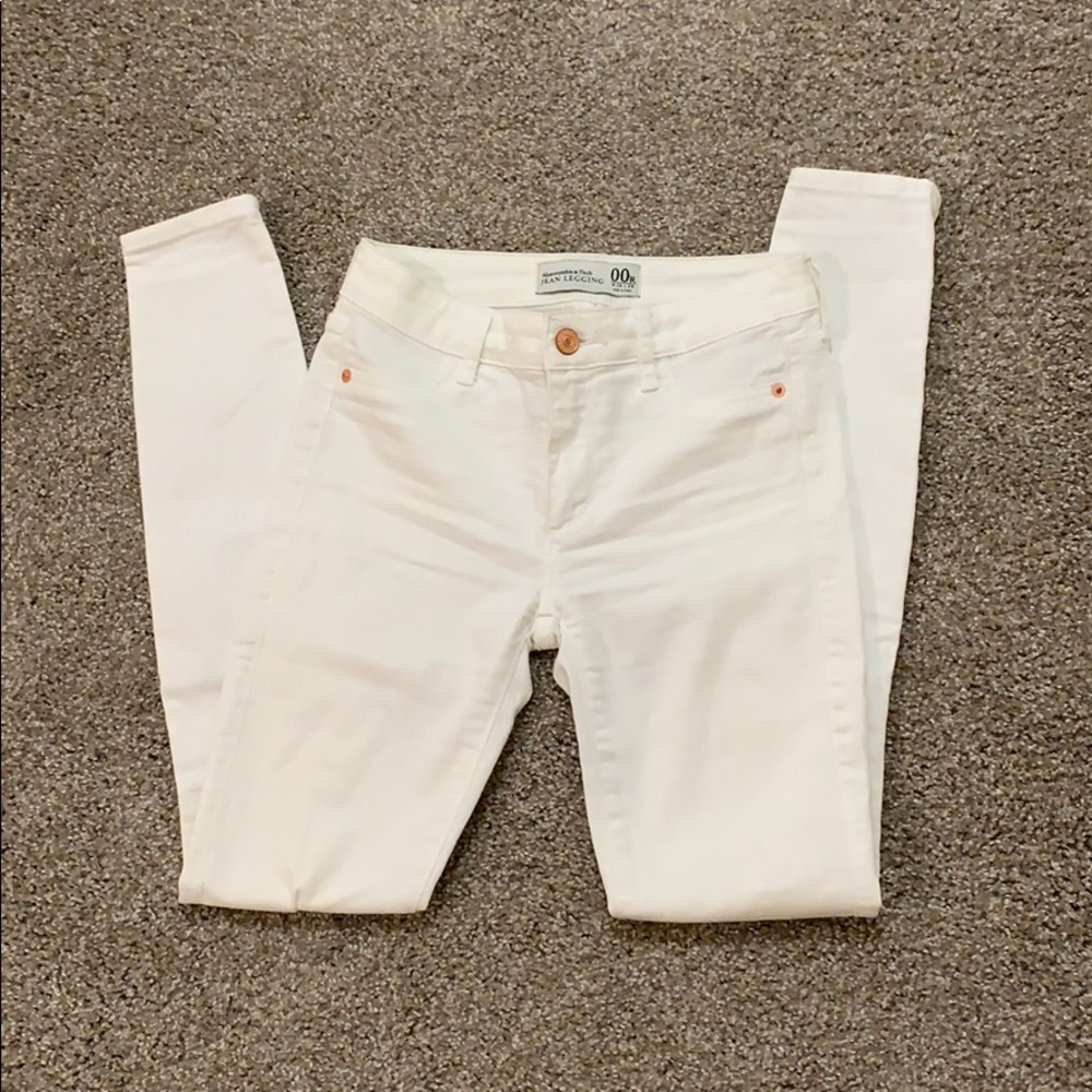 Abercrombie White jean leggings - Picture 4 of 5